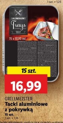 Tacki aluminiowe z pokrywką Grill meister promocja