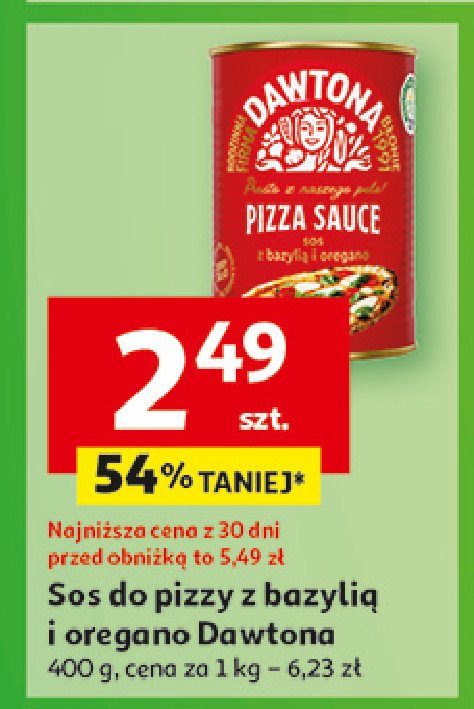 Sos do pizzy z bazylią i oregano Dawtona promocja w Auchan