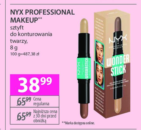 Kredka do konturowania nr 01 light/medium NYX WONDER STICK promocja w Hebe