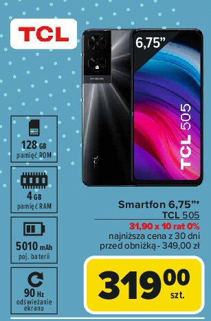 Smartfon 505 Tcl promocja w Carrefour