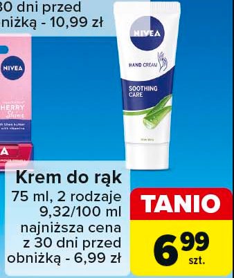 Krem do rąk refreshing care aloe vera Nivea promocja w Carrefour Market