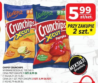 Chipsy Crunchips wybrane rodzaje promocja w Top Market