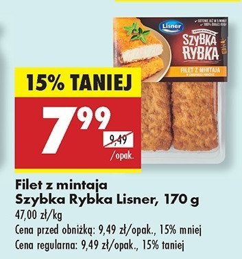 Filety z mintaja w chrupi膮cej panierce Lisner szybka rybka promocja