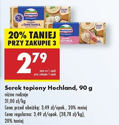 Ser topiony  śmietankowy Hochland promocja w Biedronka