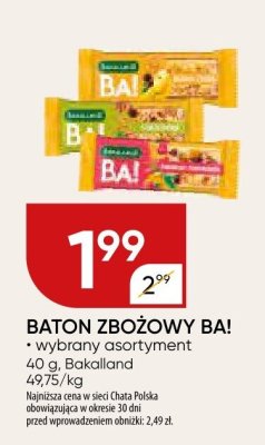 Baton zbożowy BA! wybrany asortyment promocja w Chata Polska