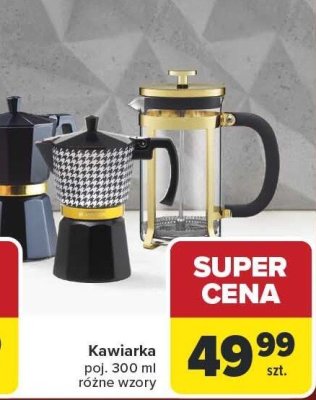 Kawiarka, różne wzory promocja w Carrefour