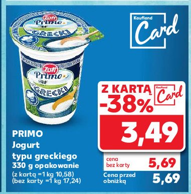 Jogurt grecki Zott primo promocja