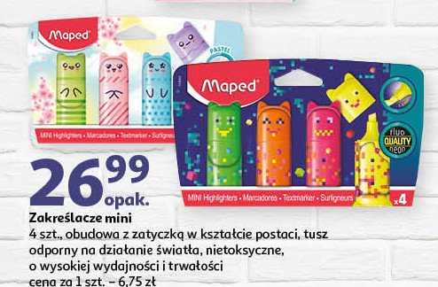 Zakreślacze mini fluo Maped promocja