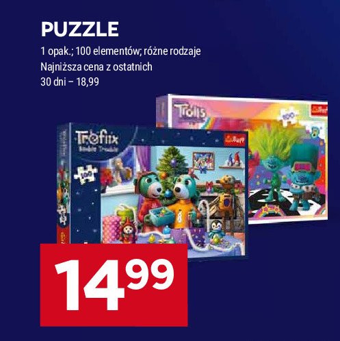 Puzzle 100 elementów Trefl promocja