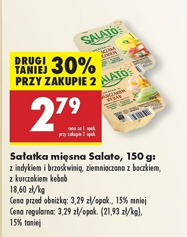 Sałatka z kurczakiem kebab Salato promocja w Biedronka
