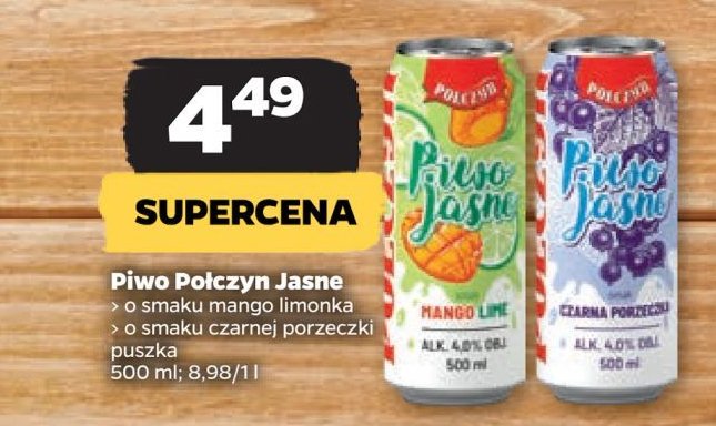 Piwo Połczyn mango limonka promocja