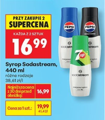 Syrop Sodastream, różne rodzaje promocja w Biedronka