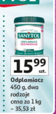 Odplamacz Sanytol promocja w Auchan