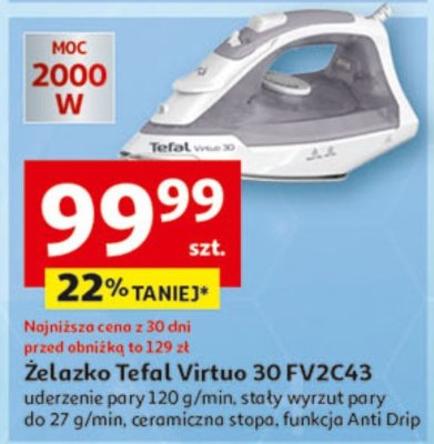 Żelazko Virtuo 30 FV2C43 Tefal promocja w Auchan