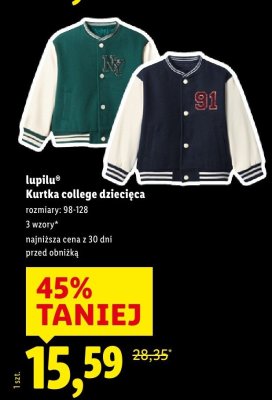 Kurtka lupilu Kurtka college dziecięca promocja w Lidl