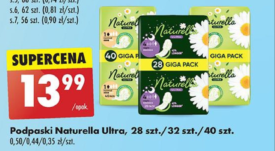 Podpaski higieniczne normal Naturella ultra promocja