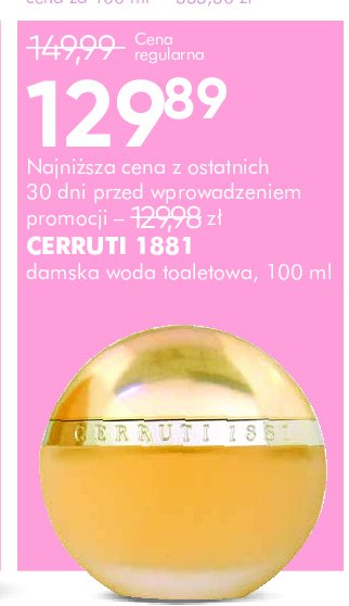 Woda toaletowa Cerruti 1881 cerr promocja w Super-Pharm