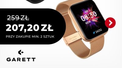 Zegarek Smartwatch damski złoty mesh Garett promocja w Briju
