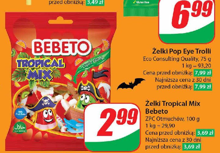 Żelki tropical mix Bebeto promocja