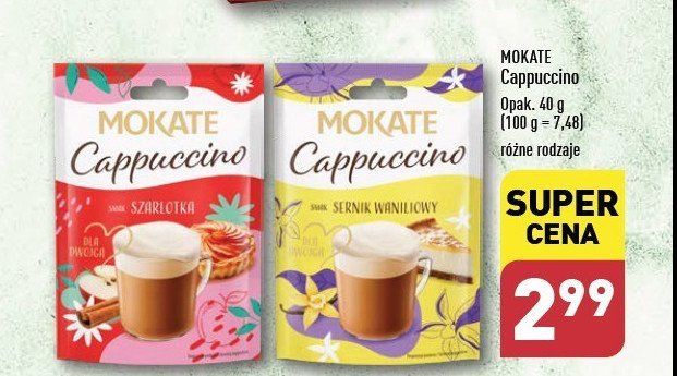 Cappuccino o smaku szarlotki Mokate cappuccino promocja