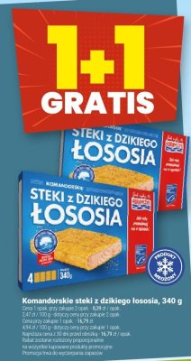 Steki z dzikiego łososia Komandorskie, 340 g promocja w Twój Market