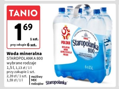 Woda niegazowana Staropolanka promocja