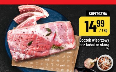 Boczek wieprzowy bez kości ze skórą promocja w POLOmarket