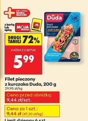 Filet pieczony z kurczaka Duda promocja w Biedronka