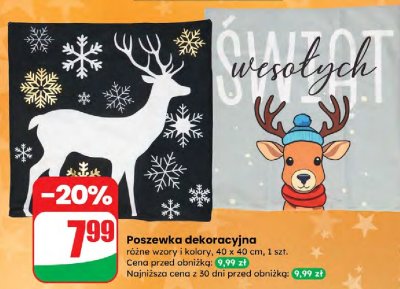 Poszewka dekoracyjna 40 x 40 cm promocja w Dino