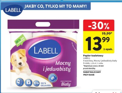 Papier toaletowy LABELL Mocny i jedwabisty biały promocja w Intermarche