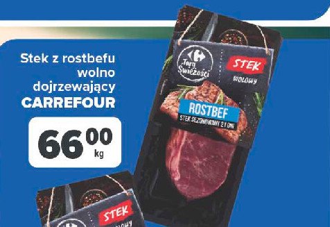 Stek wołowy z rostbefu Carrefour targ świeżości promocja