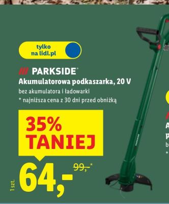Akumulatorowa podkaszarka 20 V promocja w Lidl