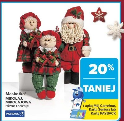 Maskotka mikołaj promocja w Carrefour