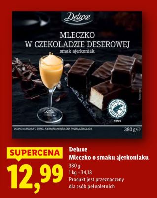 Mleczko o smaku ajerkoniaku Deluxe promocja w Lidl