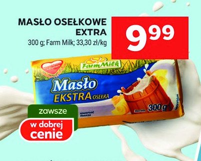 Masło ekstra osełka Farm milk promocja