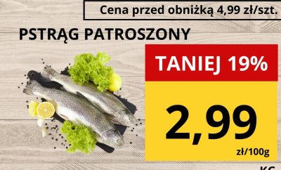Pstrąg patroszony promocja w Supeco
