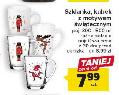 Szklanka z motywem 艣wi膮tecznym promocja