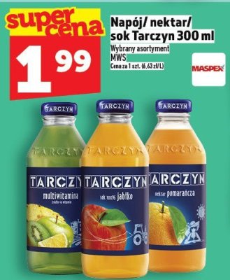 Napój/ nektar/ sok Tarczyn 300 ml promocja w TOPAZ