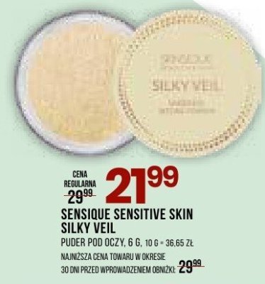 Puder SENSIQUE SENSITIVE SKIN Silky Veil promocja w Drogerie Natura