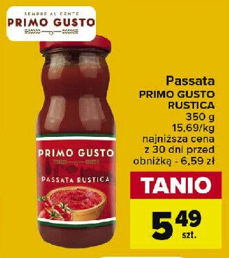 Passata rustica Primo gusto promocja w Carrefour Market