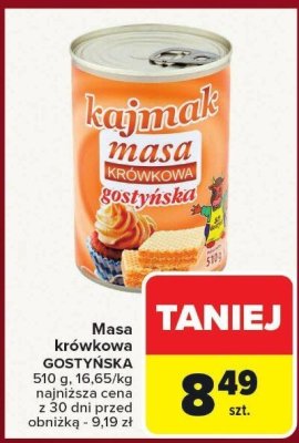 Masa krówkowa Masa krówkowa Gostyńska Kajmak promocja w Carrefour