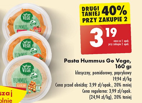 Hummus pomidorowy Govege promocja