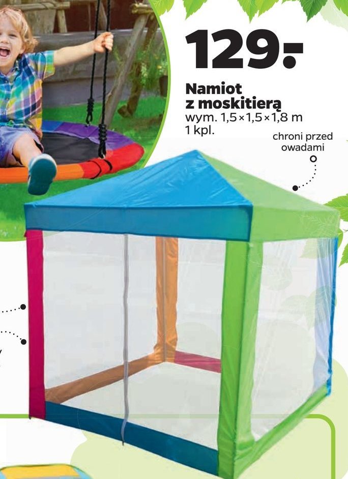Namiot z moskitierą 1.5 x 1.5 x 1.8 m promocja