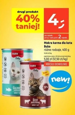 Mokra karma dla kota Buba różne rodzaje promocja w Dealz