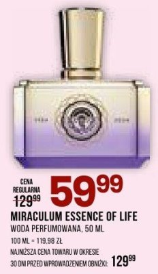 Perfumy Miraculum Essence of Life promocja w Drogerie Natura