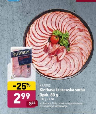 Kiełbasa krakowska sucha Krakus animex promocja