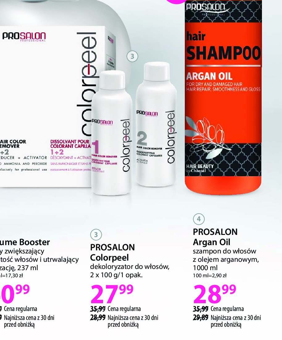 Szampon do włosów argan oil Prosalon promocja w Hebe