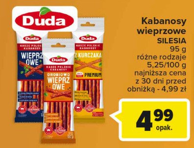 Kabanosy drobiowo-wieprzowe Silesia duda specialite nasze polskie! promocja