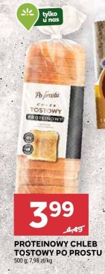Chleb proteinowy tostowy PO PROSTU promocja w Stokrotka
