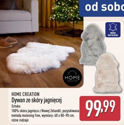 Dywan ze skóry jagnięcej  promocja w Aldi